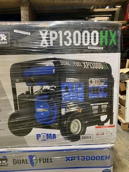DuroMax XP13000HX Dual Fuel Portable Generator 13000 Watt Gas or Propane Powered - Electric Start w/ CO - Alert, 50 State Approved, Blue